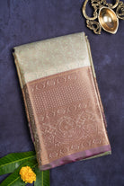 Pastel green semi kanchi saree